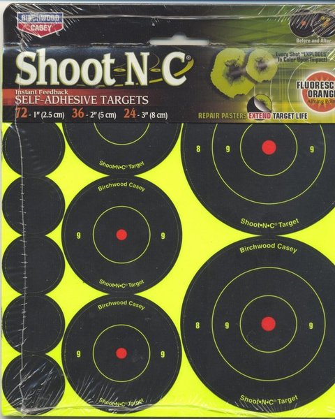 Shoot-N-C Targets 72 Targets 1" & 23 Targets 2" & 24 Targets 3" reaktive Ziele
